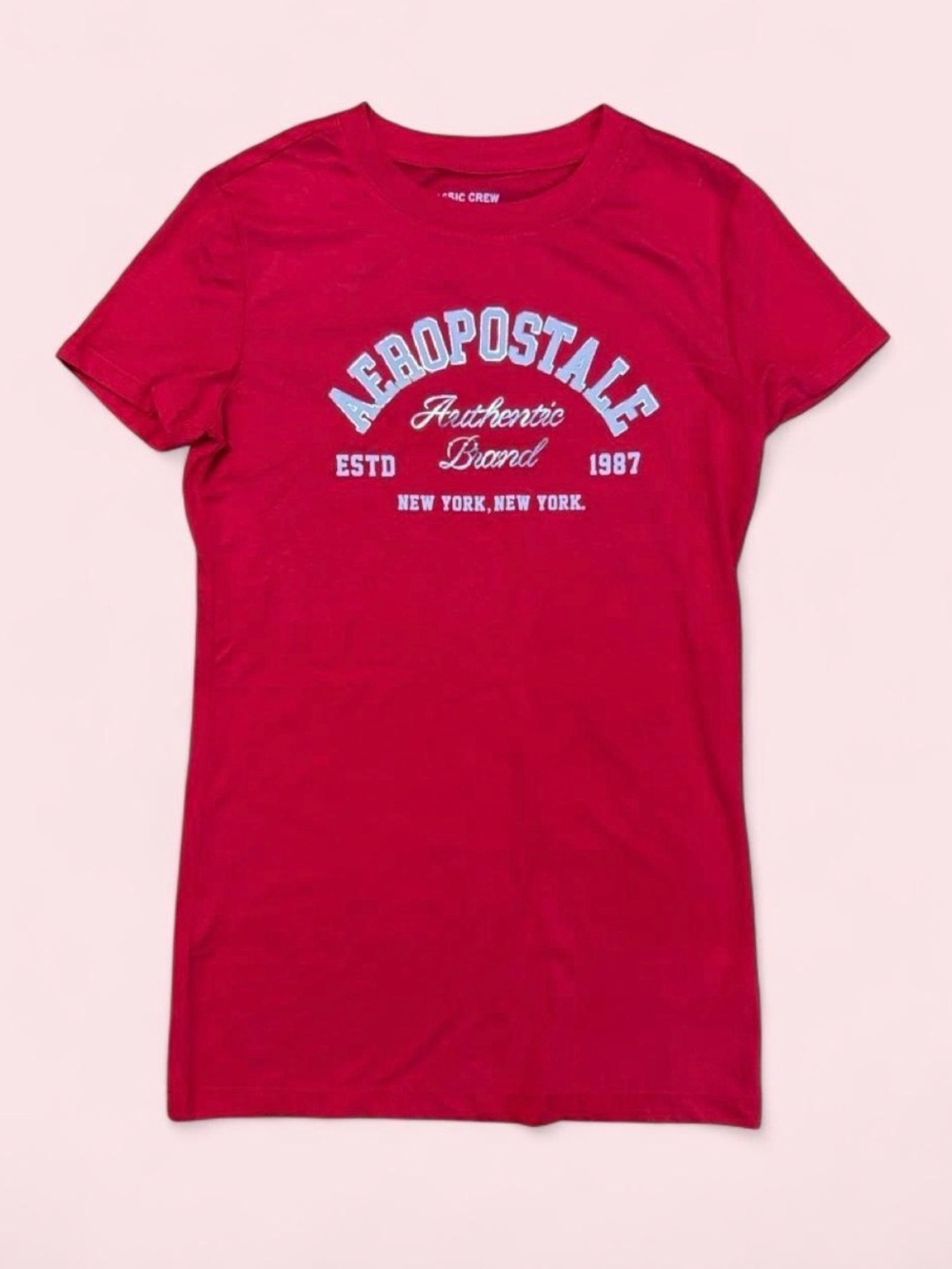 Aeropostale Red & White Baby Tee